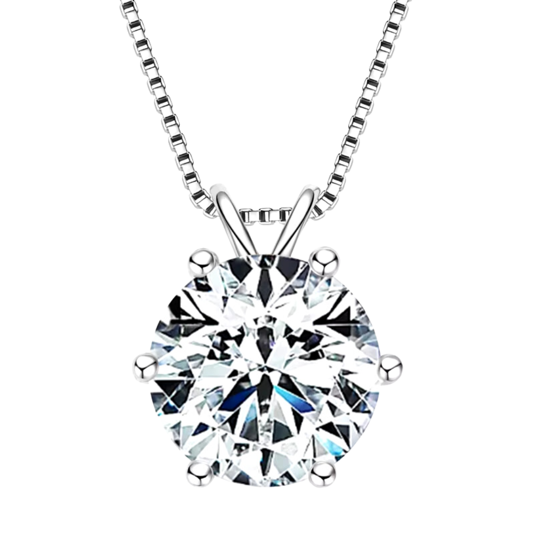 Radiant Solitaire drop pendant