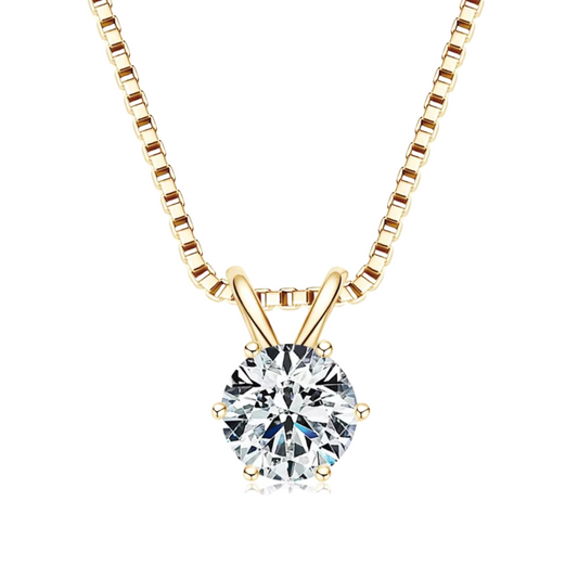 Radiant Solitaire drop pendant