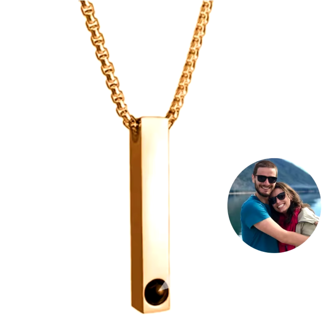 Bar pendant personalized necklace