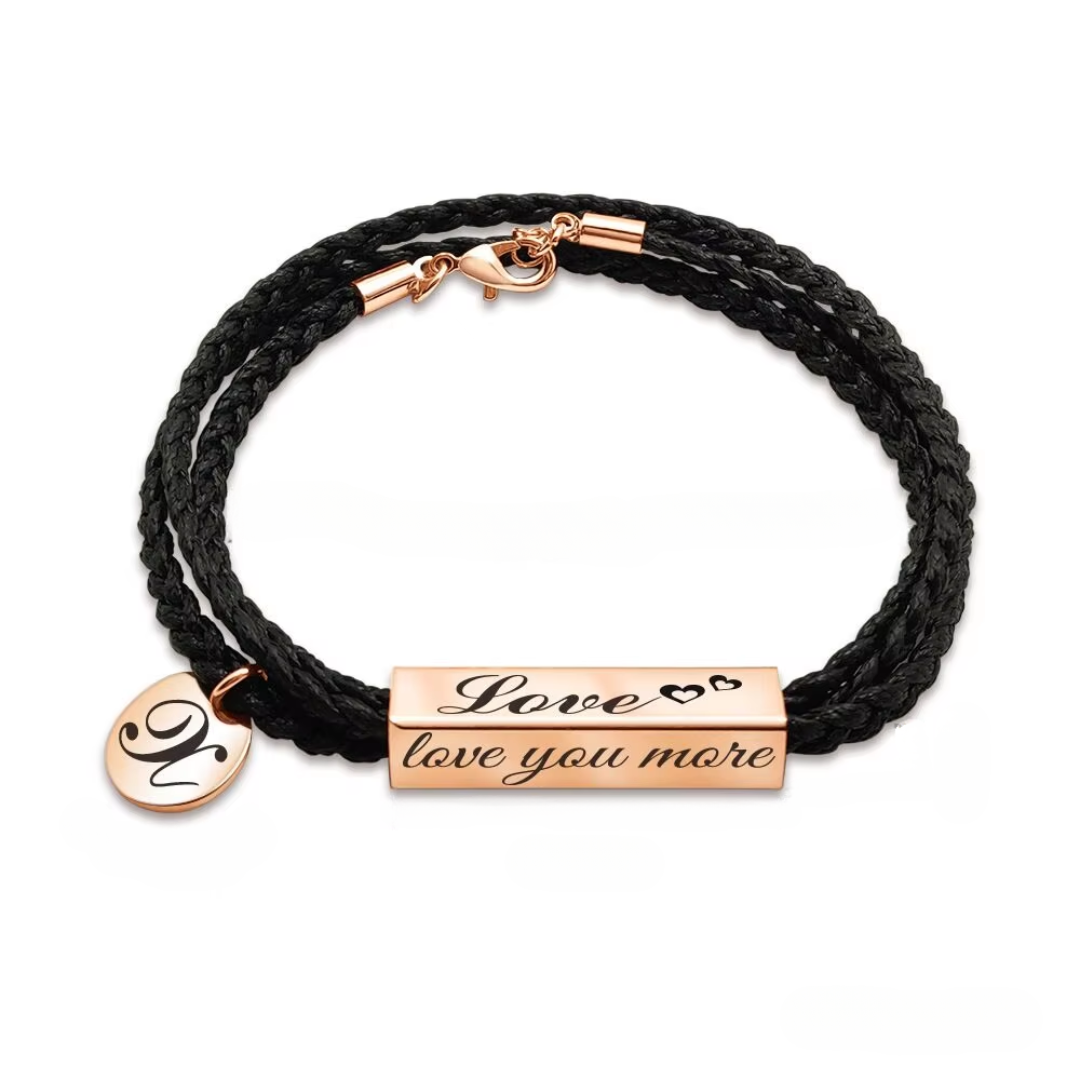 Personalized Couple leather Bracelet