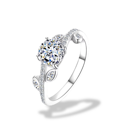 Moonlit charm moissanite ring