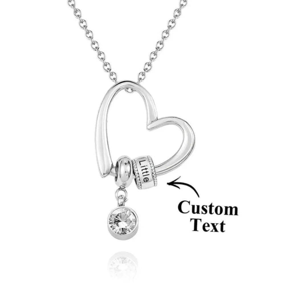 Personalized Engraved Charming Heart Necklace