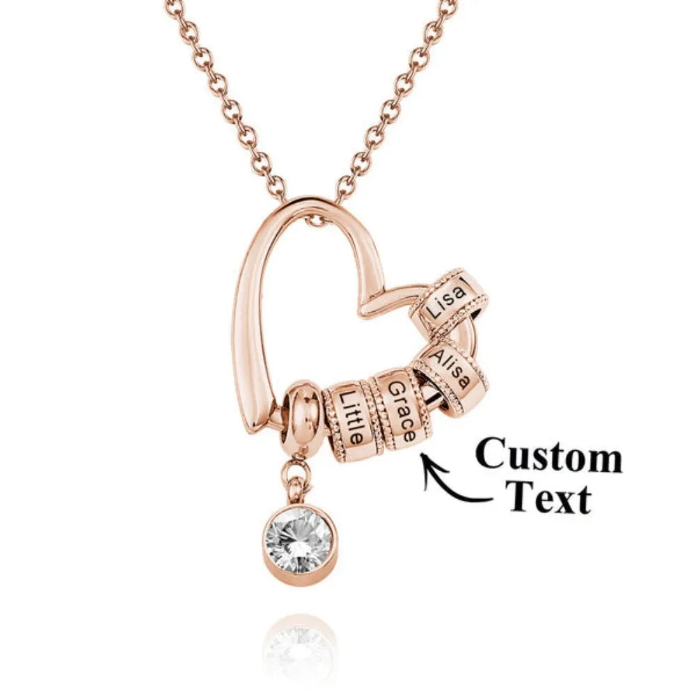 Personalized Engraved Charming Heart Necklace