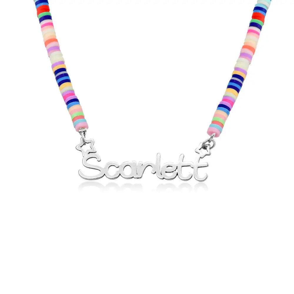 Name Personalized Rainbow Necklace