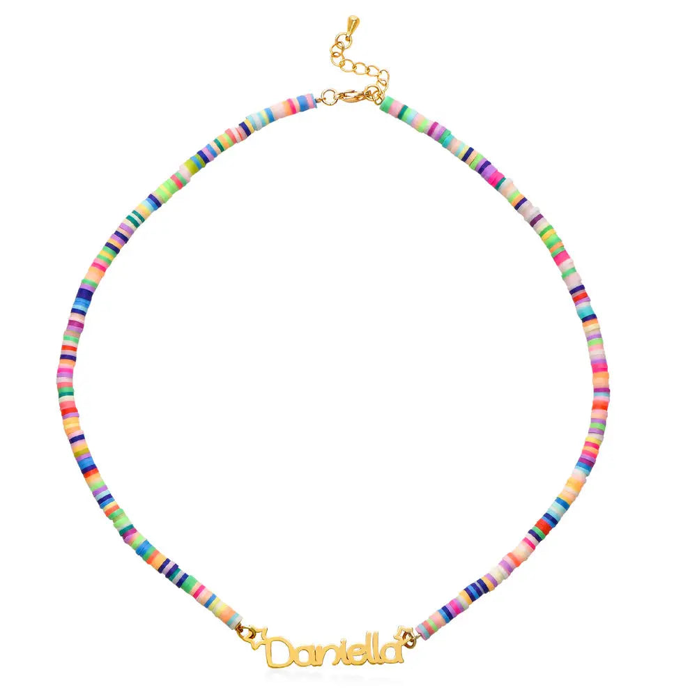 Name Personalized Rainbow Necklace