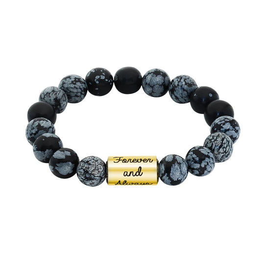 Nature Stone Beaded Men Bracelet