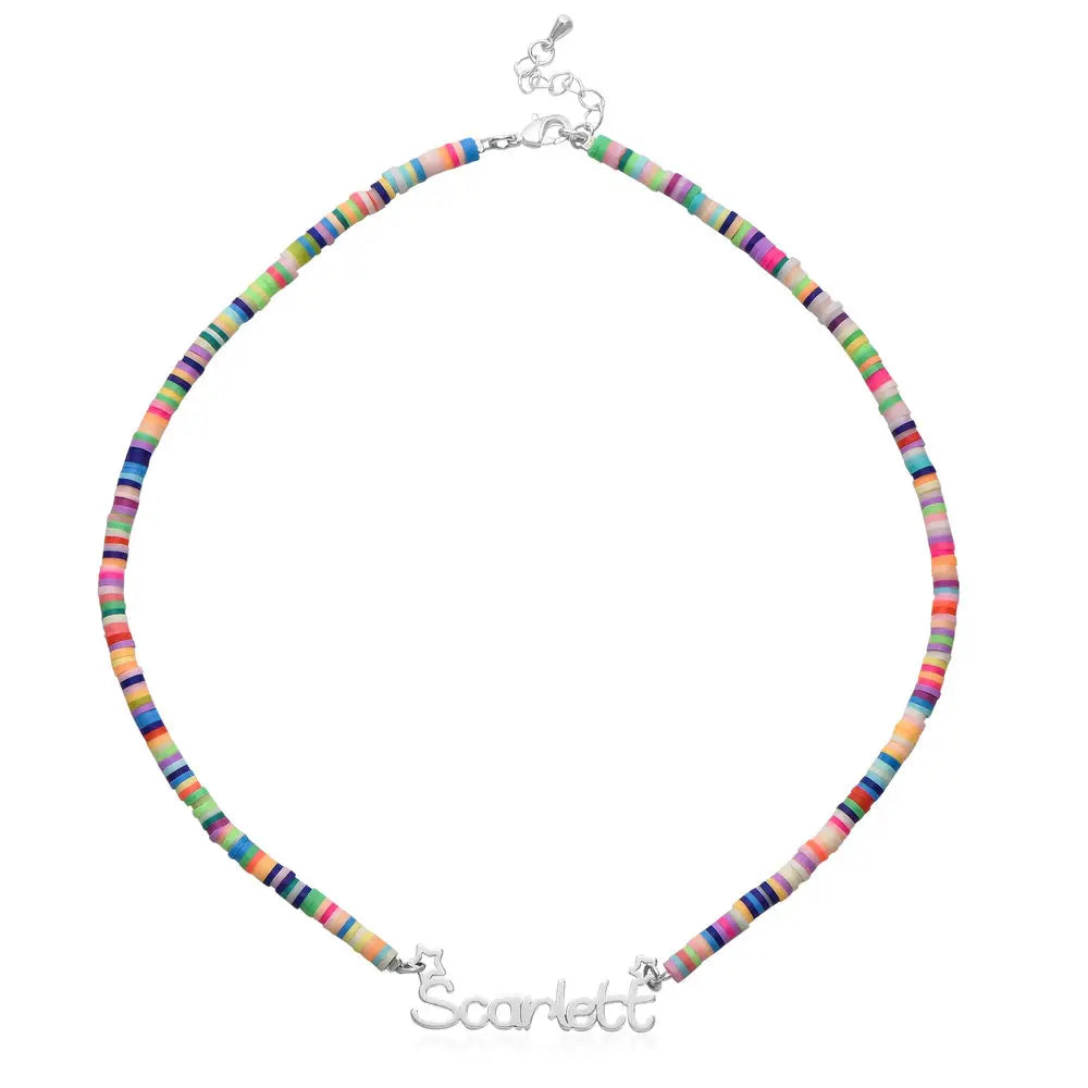 Name Personalized Rainbow Necklace