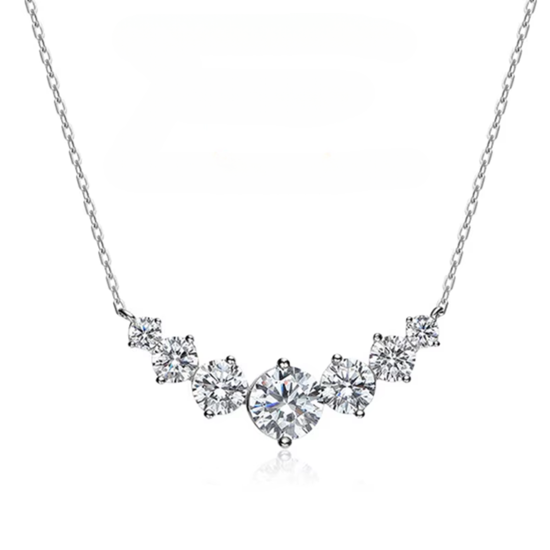 Smile Princesses Sparkling Diamond Pendant  Necklace