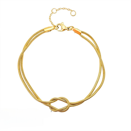 Round Snake Chain Knotted bracelet