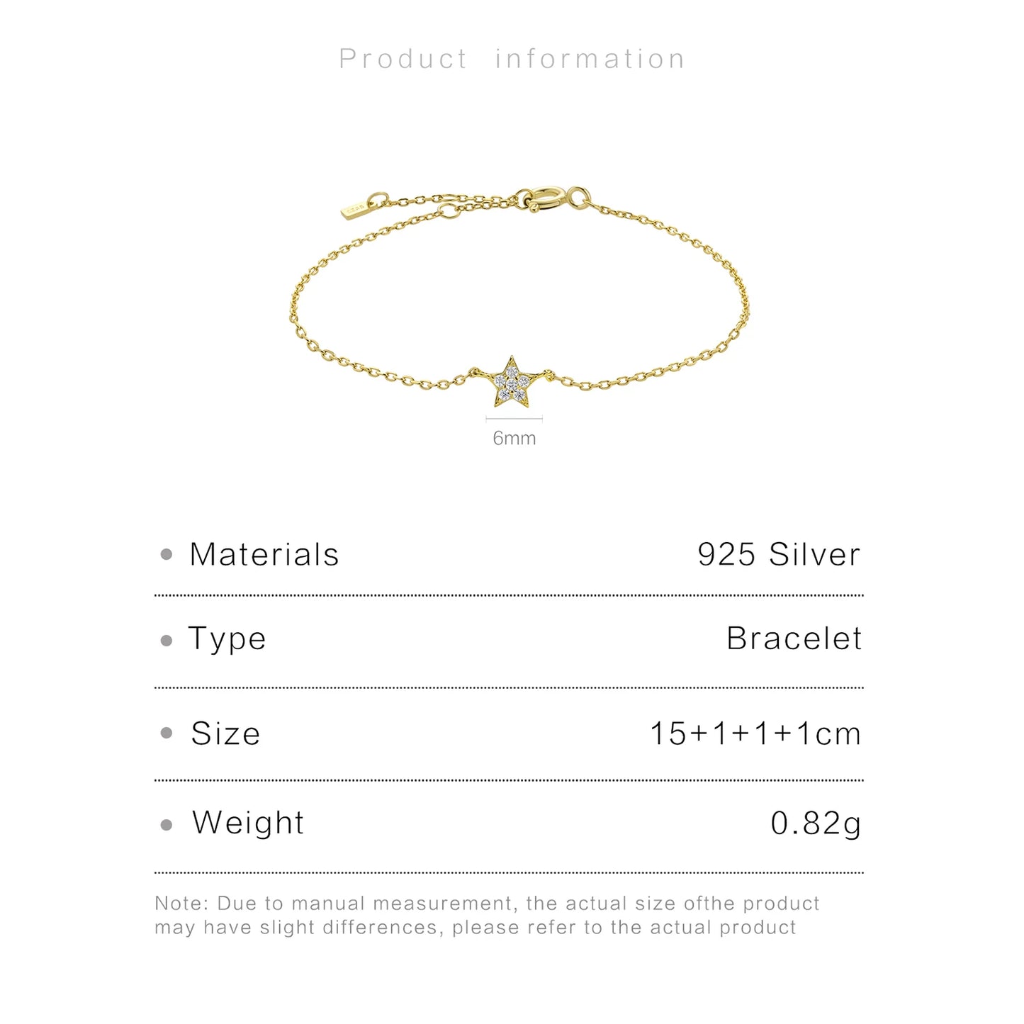 Aurora spark star bracelet