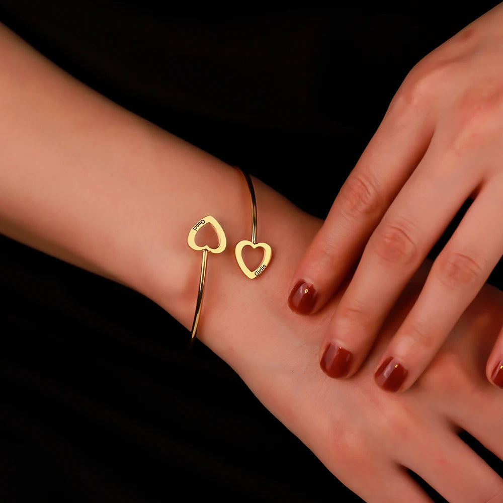 Personalised Names Heart Bracelet